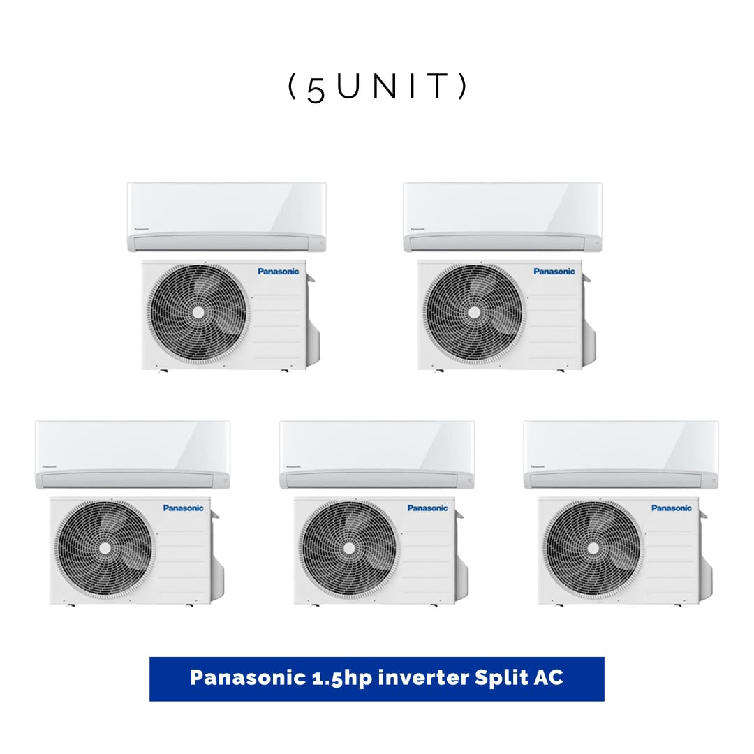 5 UNIT COMBO DEALS - Panasonic 1.5HP split Inverter Air Conditioner  CS-US12ZKD Save ₦26,500! 😱🛒 on this Deal