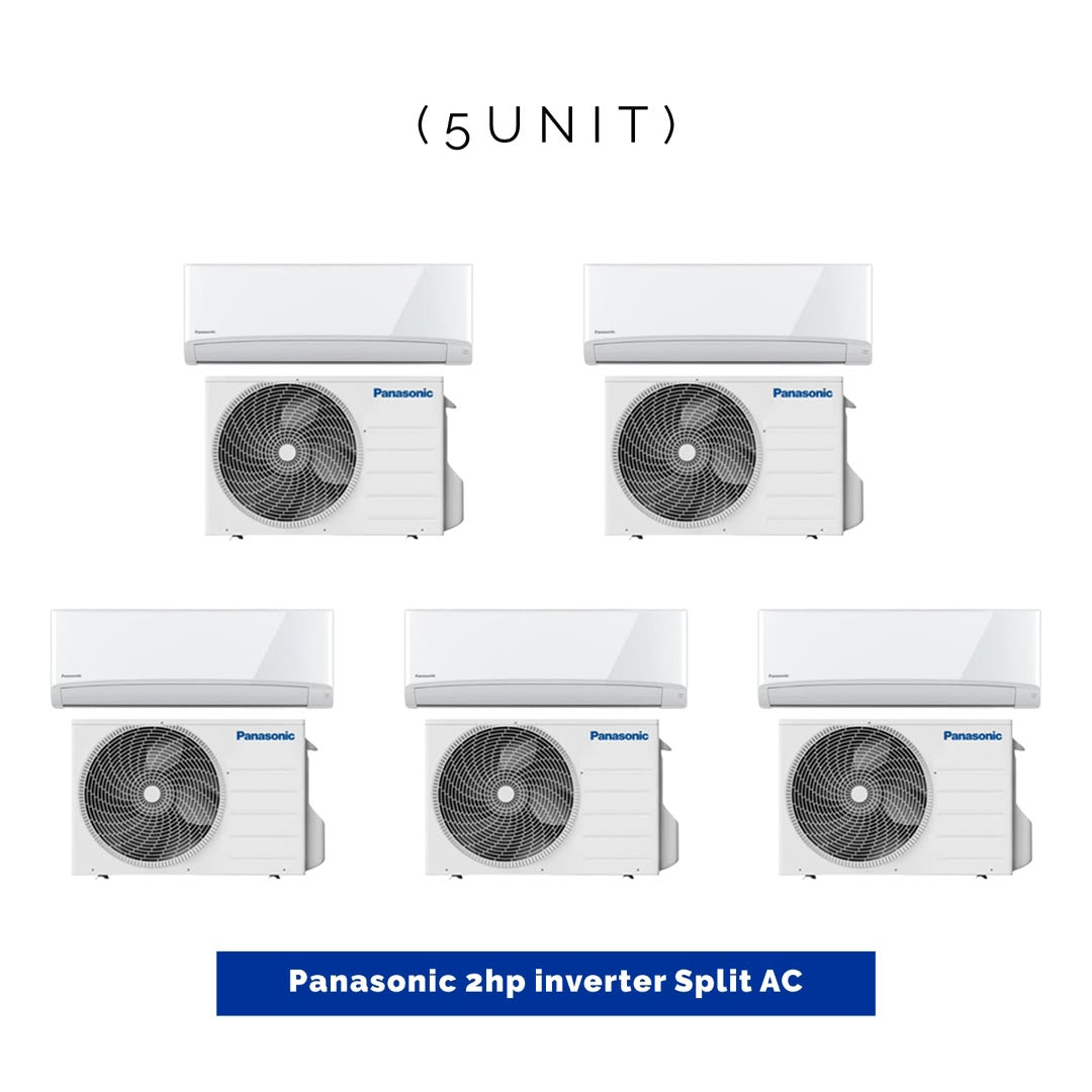 5 UNIT COMBO Panasonic 2HP split Inverter Air Conditioner CS-US18ZKD Save ₦30,500! 😱🛒 on this Deal