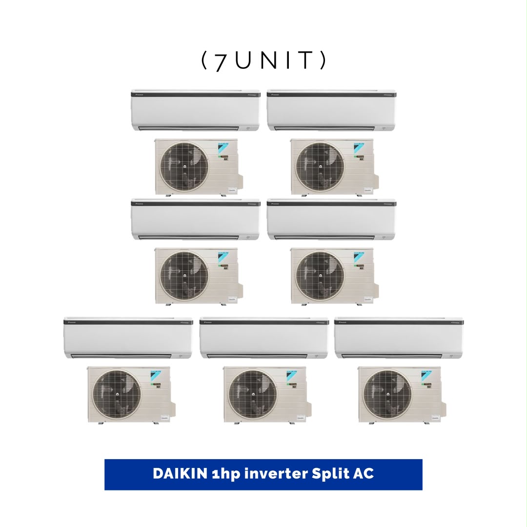 7 UNIT COMBO Daikin 1hp inverter Split Air Conditioner FTKF25AV1/RKF25AV1 Save ₦96,320! 😱🛒 on this Deal