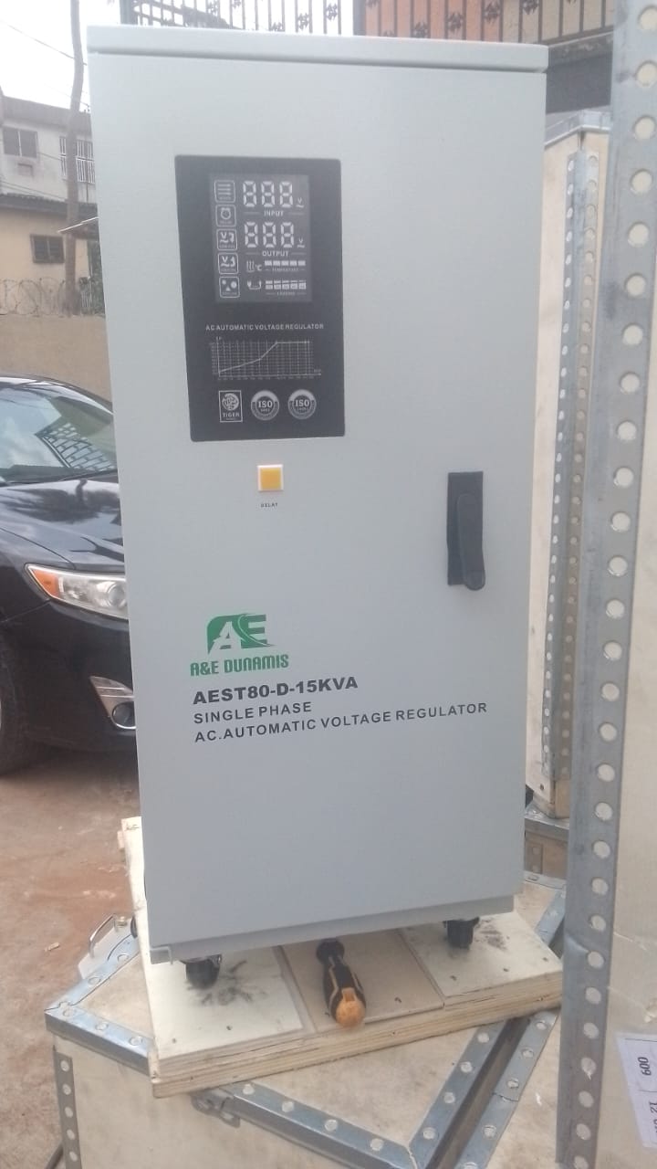 A&E DUNAMIS 15KVA Single Phase SERVO Stabilizer Desktop (80V-260V)