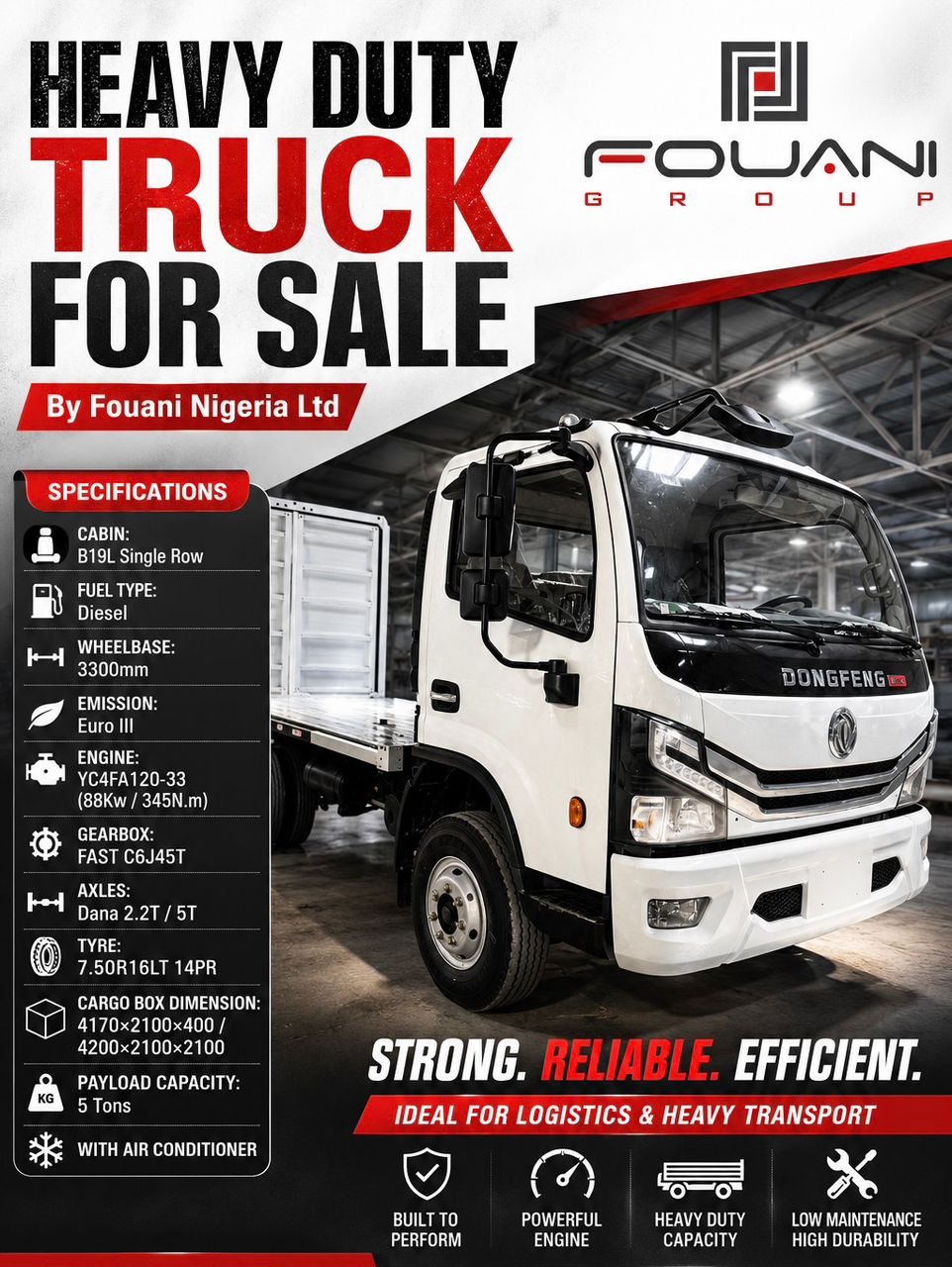 Dongfeng 1600 Single row Truck