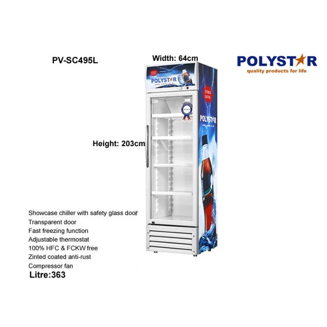 POLYSTAR SHOWCASE REFRIGERATOR PV-SC495CSL