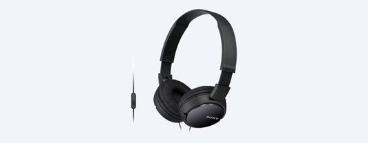 Sony On-Ear Headphones with Inline Mic, 30mm Drivers, MDR-ZX110AP
