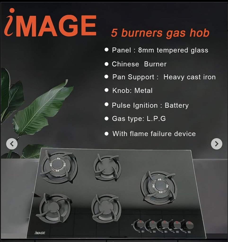 IMAGE 5 BURNER BUILT IN GAS HOB IM-09A4