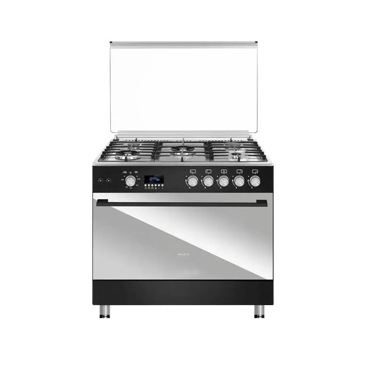 Maxi Gas Cooker 60x90 CM (5) Burners Shine Line Black & Inox FK962DSP MAXI60X90FK962DSP
