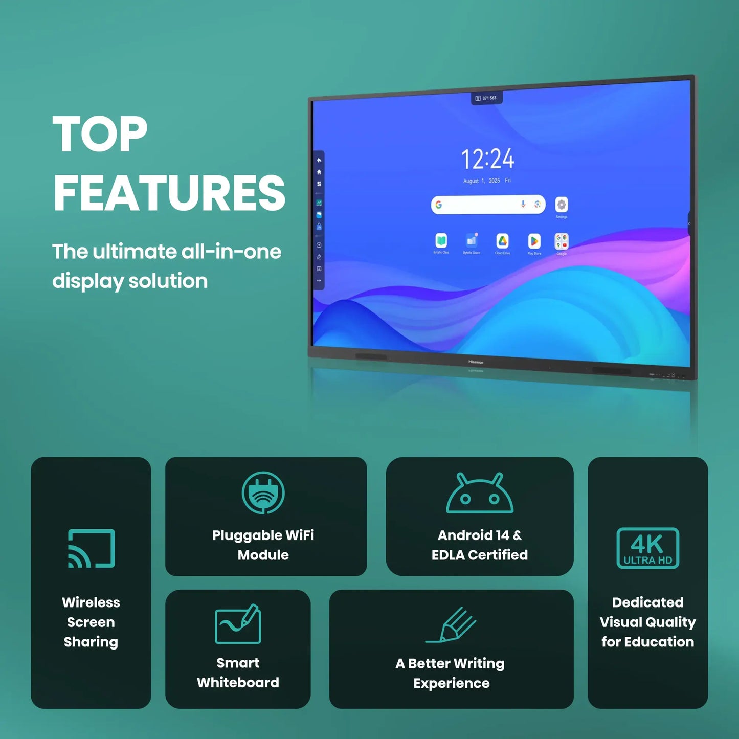 Hisense 86 inch UHD 4k Smart Interactive Digital Board TV 86WE3FE