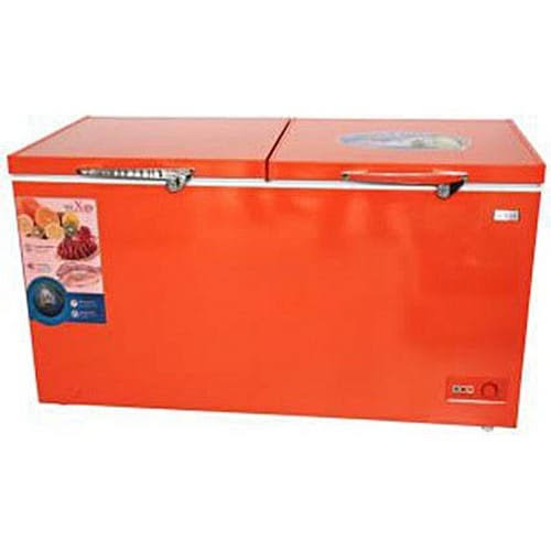 Nexus NX-695C 555 Litres Double Door Chest Freezer Wine Red