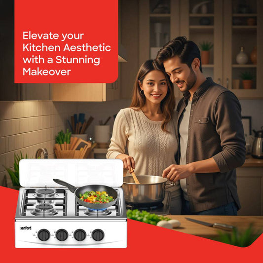 Sanford 4 Burner Stainless Steel Gas Cooker With Stand SF5460GC