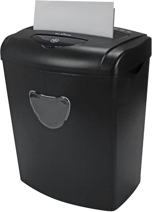 Heavy Duty Cross Cut Office Shredder with 21L Trash Can Automatic Quiet 10-Sheet Shredder