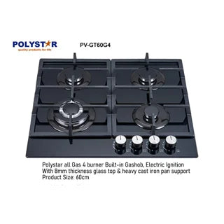POLYSTAR 4  BURNER TABLE TOP GAS COOKER PV-GT60G4