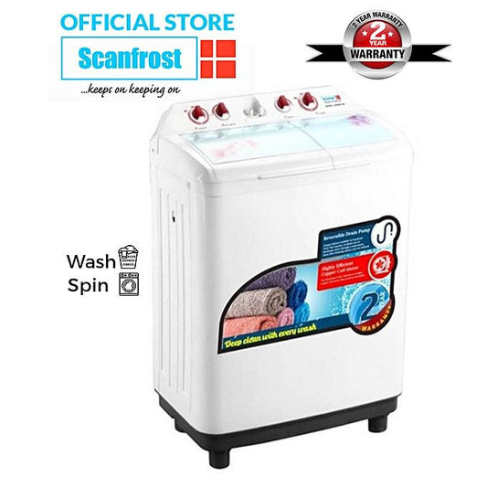 Scanfrost 6kg Semi Automatic Twin Tub Top Load Washing Machine SFSANTTD6