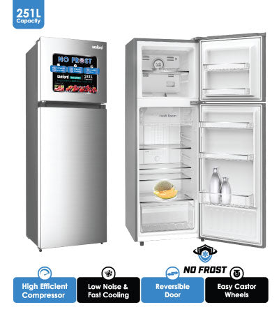 Sanford SF1724RF-251L - Refrigerator 251 Liter Capacity, Inner LED light for Fridge