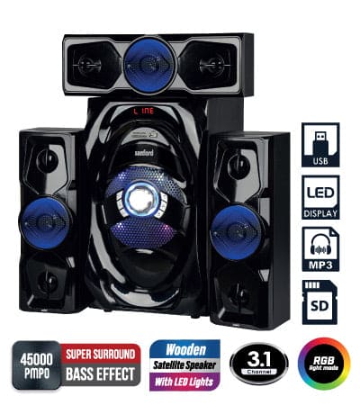 Sanford SF2115BHT BS C Bluetooth Home Theatre 3.1 - Powerful Bass with Big Size Subwoofer