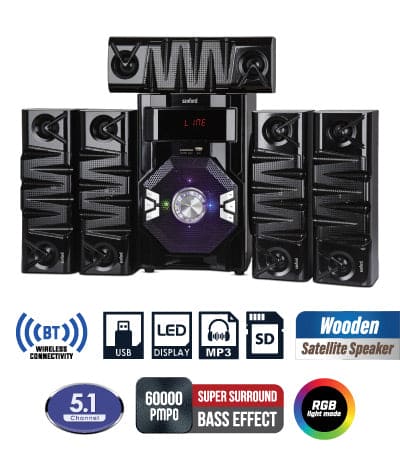 Sanford SF2116BHT BS A  Bluetooth Home Theatre 3.1 - 60000PMPO Super Surround Bass Effect