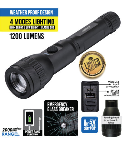 Sanford SF4666SL - 1C Limited Edition Searchlight 4 Modes: High & Low Brights, Flash & SOS