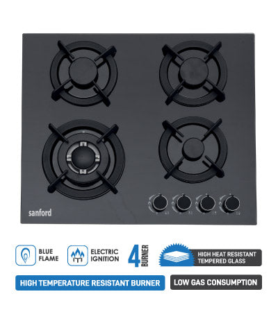 Sanford SF5454GH 4 Burner Gas Hob, High Temperature Resistant Burner