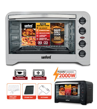 Sanford SF5620EO Electric Oven 48 Liter Capacity, 2000 Wtts, Rotisserie and Convection Function