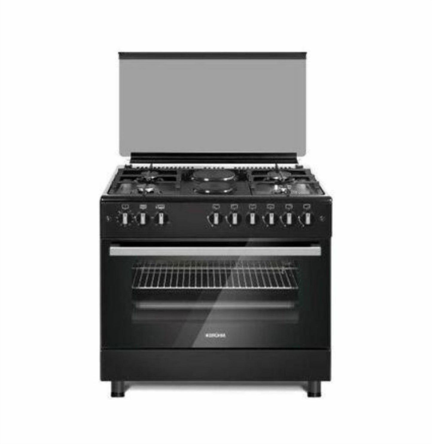 BRUHM-GAS COOKER BGC-9642IB 90*60 STANDING GAS COOKER 4 BURNERS, BLACK