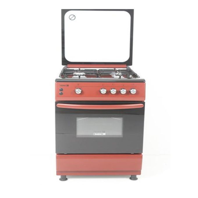 Scanfrost 60x60 4 Gas Burner Standing Cooker With Gas Oven Burgundy – CK6400R