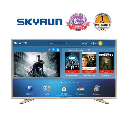 Skyrun 43 inch SMART  4K TV Free Wall Bracket  LED-43CX/28 UHD - Gold