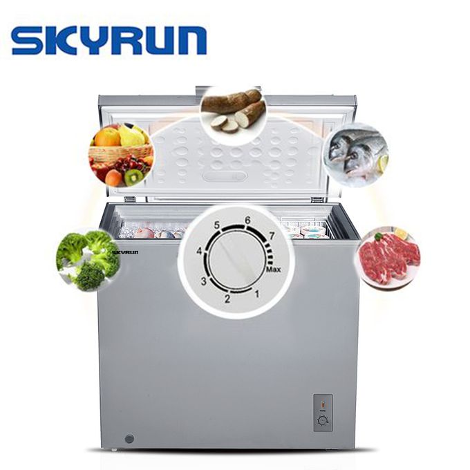 Skyrun  BD-200A  200-Liters Chest Freezer Grey