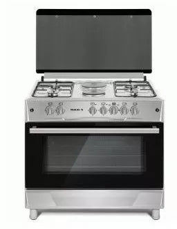 Maxi STYLE 60*90  (4 Cooker + 2 Electric) Burner Standing Gas Cooker  INOX