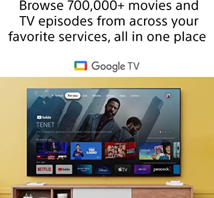 Sony 55 inch 4K 120 Hz Google Smart TV with Apple Air Play / Apple Home kit