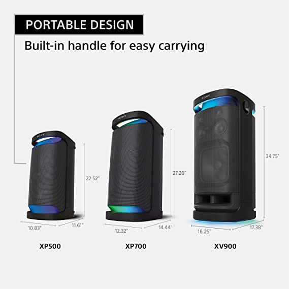 Sony Portable Speaker with Karaoke & 20hr Battery SRS-XP500