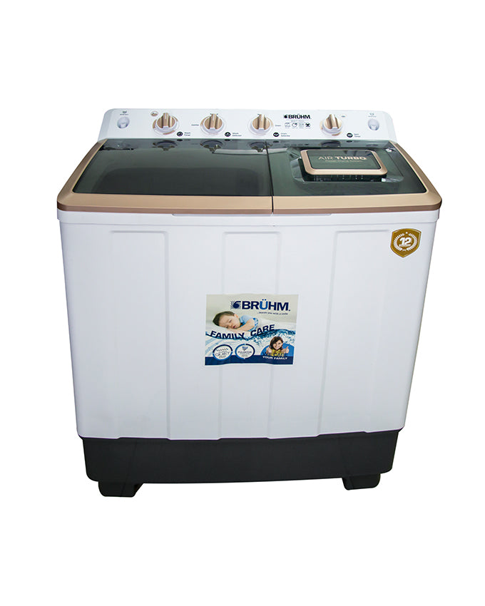 Bruhm 12kg Semi Automatic Top Load Twin Tub Washing Machine BWT-120H