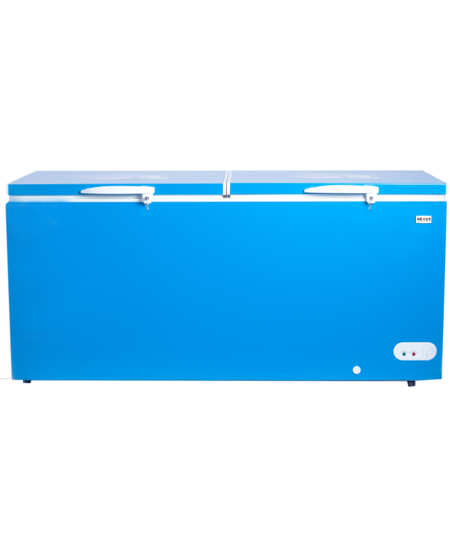 Nexus NX-695CP 490 Litres  Chest Double Door Freezer Cool Pack Blue