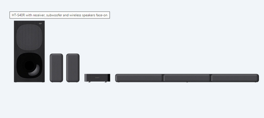 Sony 600w 5.1inch Soundbar  with Rear Wireless Speakers HT-S40R