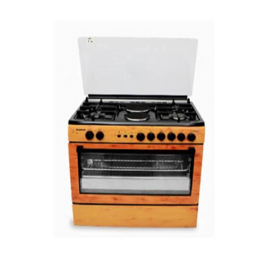 Scanfrost 90x60 4 Gas Burner + 2 Electric Hotplate Standing Cooker (Wood Finish)  CK9425NG