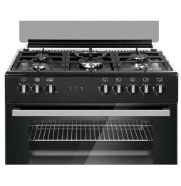 Bruhm 90x60 4 Gas Burner + 1 Electric Hotplate Standing Cooker BGC-9650GS BLACK
