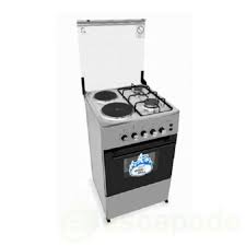 Scanfrost 50x50 3 Gas Burner + 1 Electric Hotplate Standing Cooker with Gas Oven SFC5312S