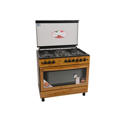 Royal 60x90 4 Gas Burner +2 Hotplate Standing Gas Cooker (LUXURY SERIES, LIGHT WOOD) - RPG6942WD