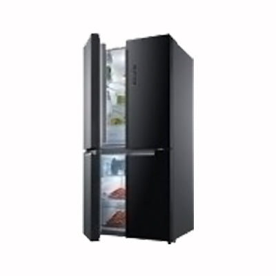 Midea HQ-627WEN 482 litres Black Glass SIde By Side Refrigerator