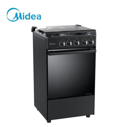 Midea  50x55 3 Gas Burner + 1 Electric Hotplate Standing Cooker 20BMG4Q007-S-BLACK